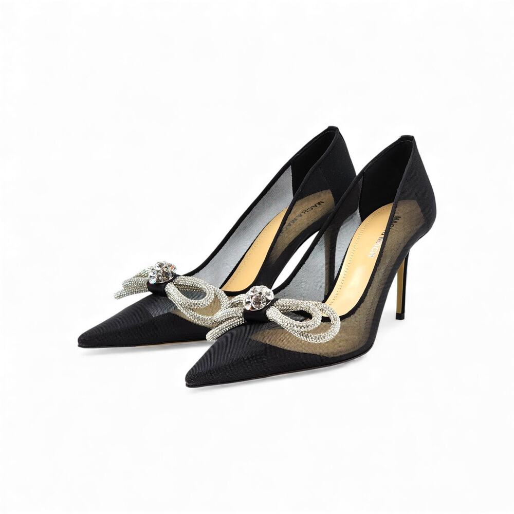 MACH & MACH Double Bow Crystal-Embellished Pumps Heels - NWB $1195 - Picture 2 of 8